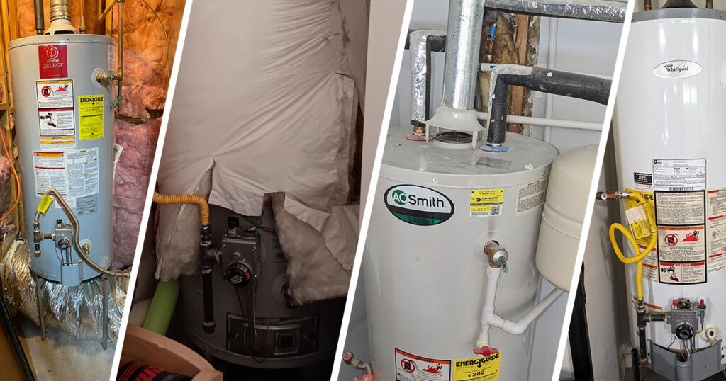 Water Heater Giveaway contest update - Look at these old water heaters